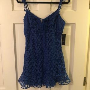 NWT Lulus Blue Lace Mini Dress size S